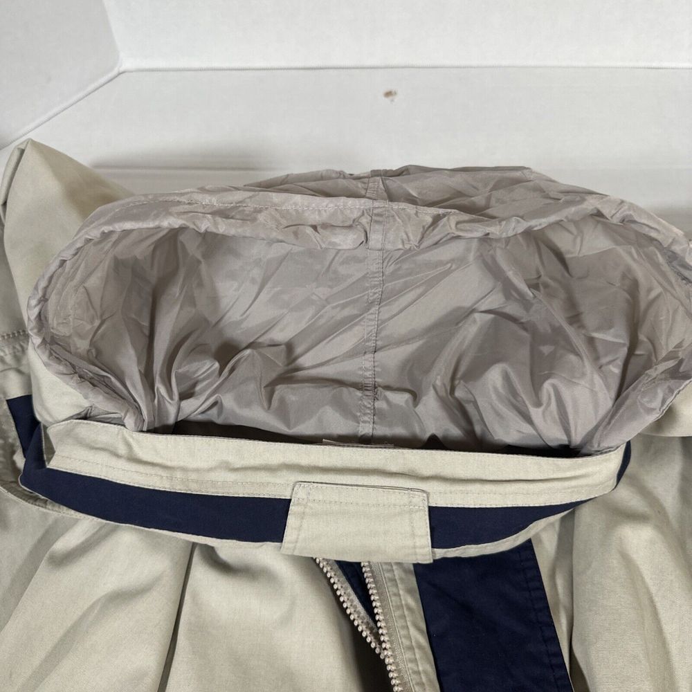 Roundtree & Yorke Outdoors Tall Man 2XLT Coat Tan & Navy Blue Hidden Hood - Picture 6 of 6